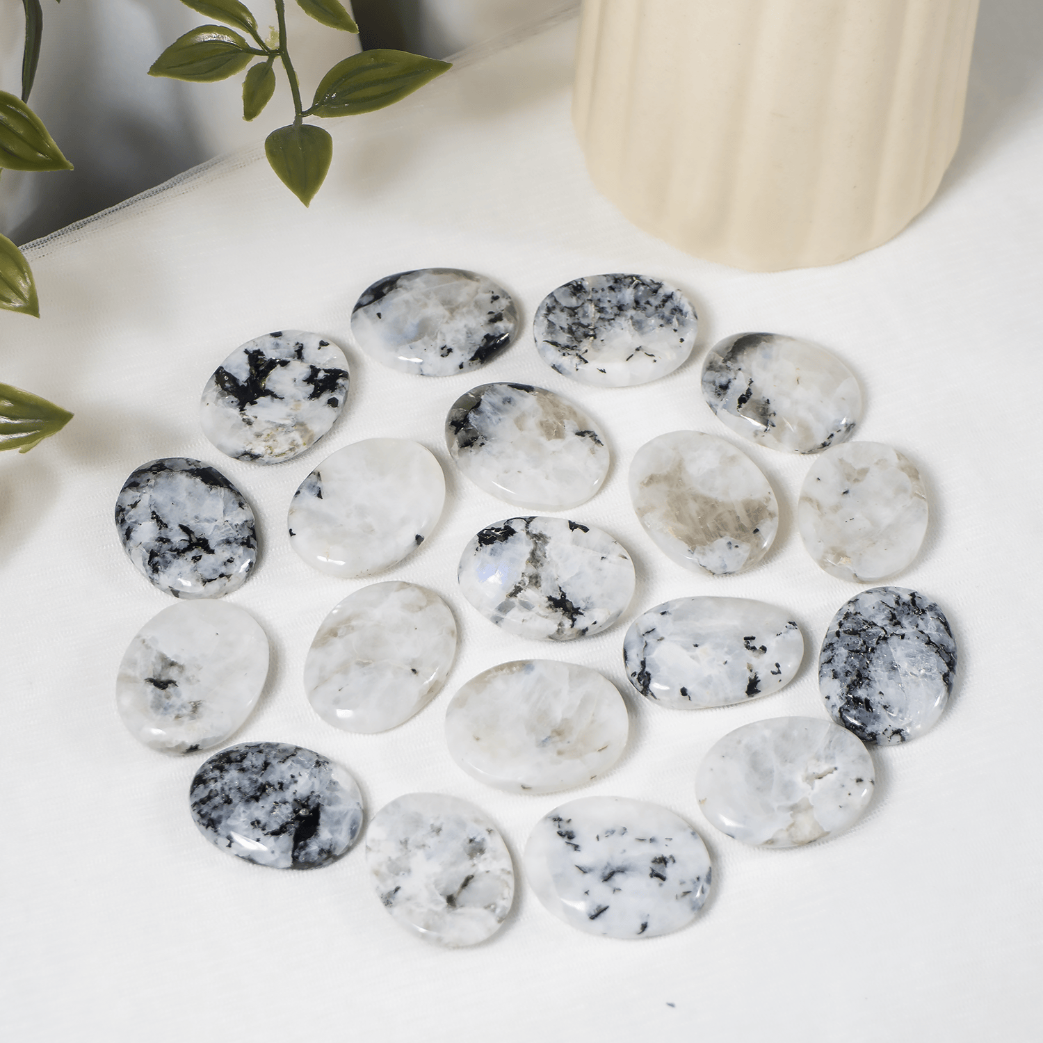 Rainbow Moonstone Worry Stones (Compassion and Psychic Abilities).  DestGlow