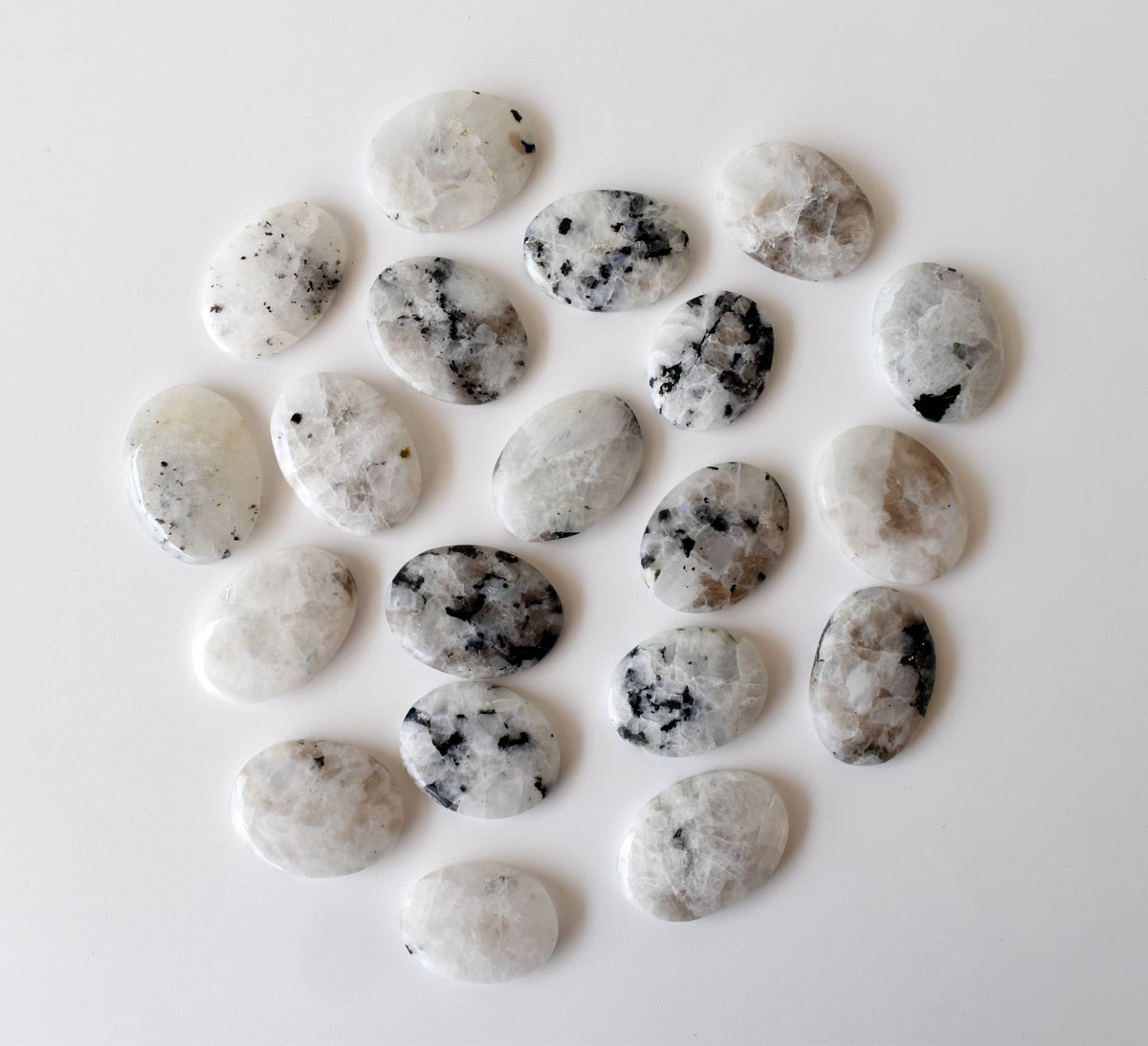 Rainbow Moonstone Worry Stones (Compassion and Psychic Abilities).  DestGlow