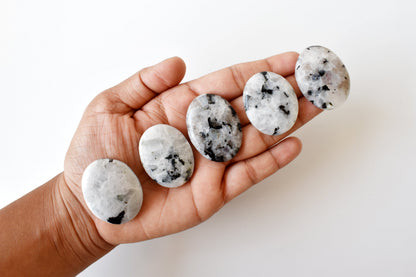 Rainbow Moonstone Worry Stones (Compassion and Psychic Abilities).  DestGlow