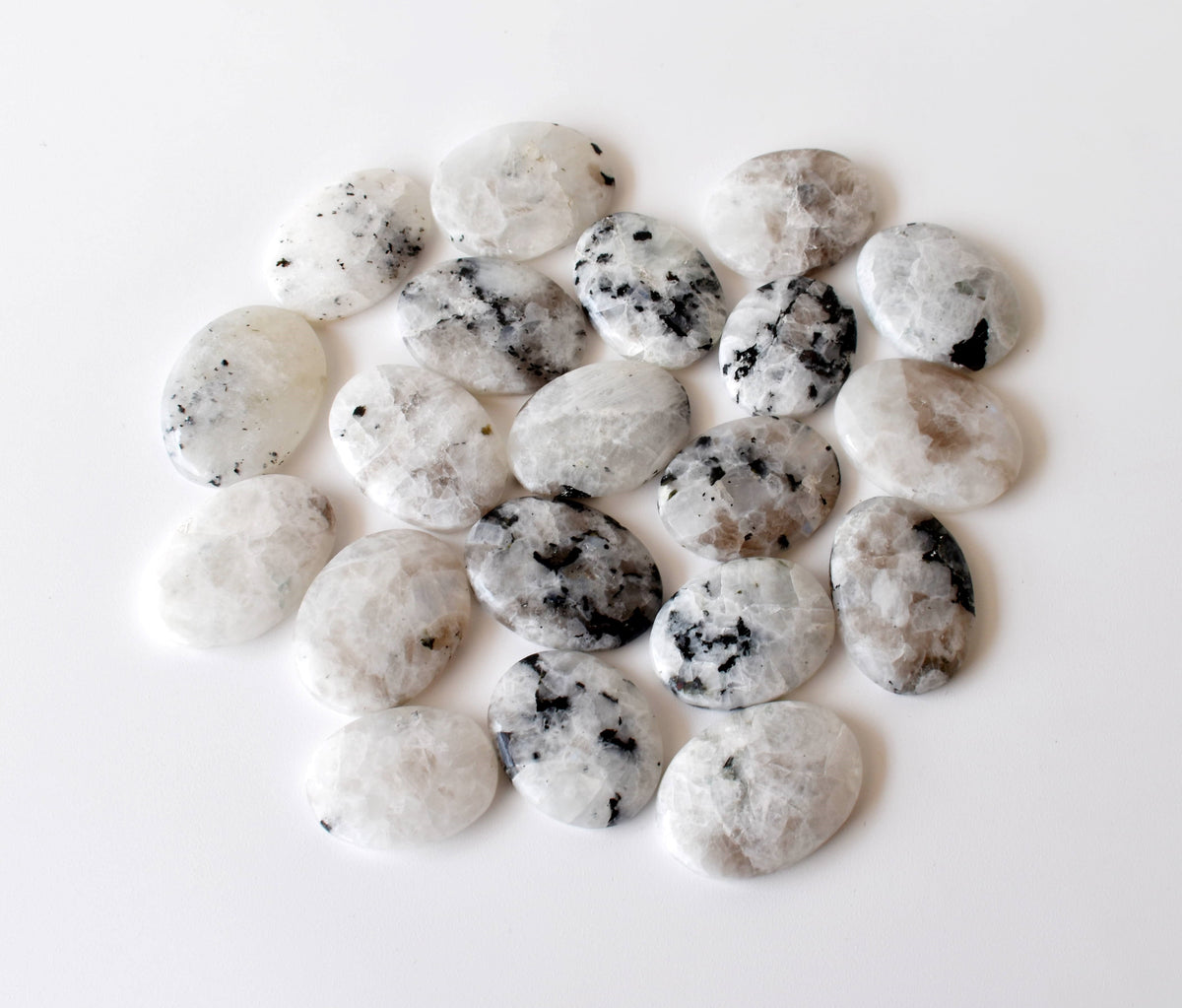Rainbow Moonstone Worry Stones (Compassion and Psychic Abilities).  DestGlow