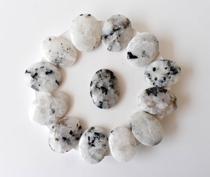 Rainbow Moonstone Worry Stones (Compassion and Psychic Abilities).  DestGlow