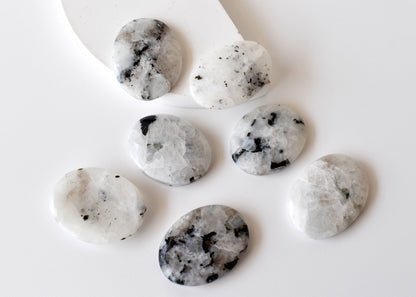 Rainbow Moonstone Worry Stones (Compassion and Psychic Abilities).  DestGlow
