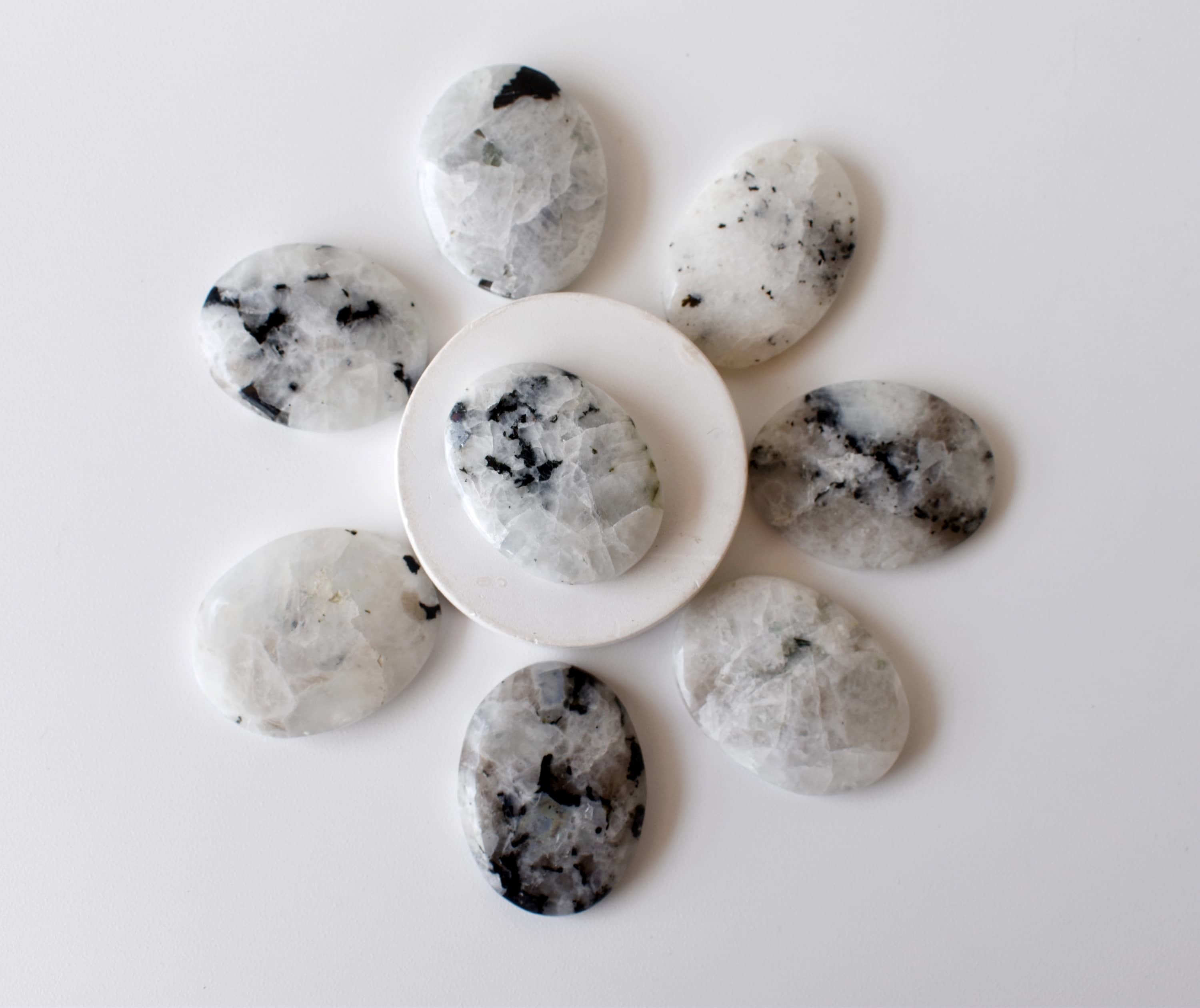Rainbow Moonstone Worry Stones (Compassion and Psychic Abilities).  DestGlow