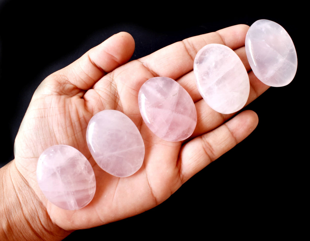 Rose Quartz Pocket Stones (Anxiety Relief and Relaxation)  DestGlow