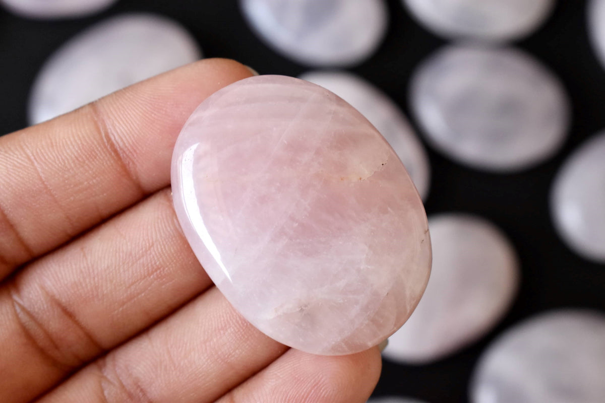 Rose Quartz Pocket Stones (Anxiety Relief and Relaxation)  DestGlow