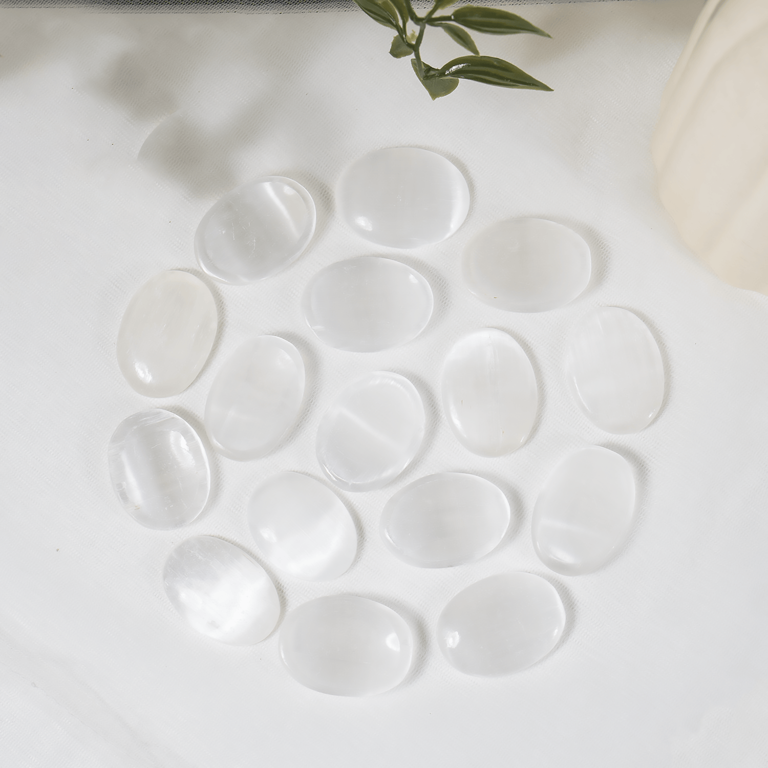 Selenite Pocket Stones (Protection and Clairvoyance )  DestGlow