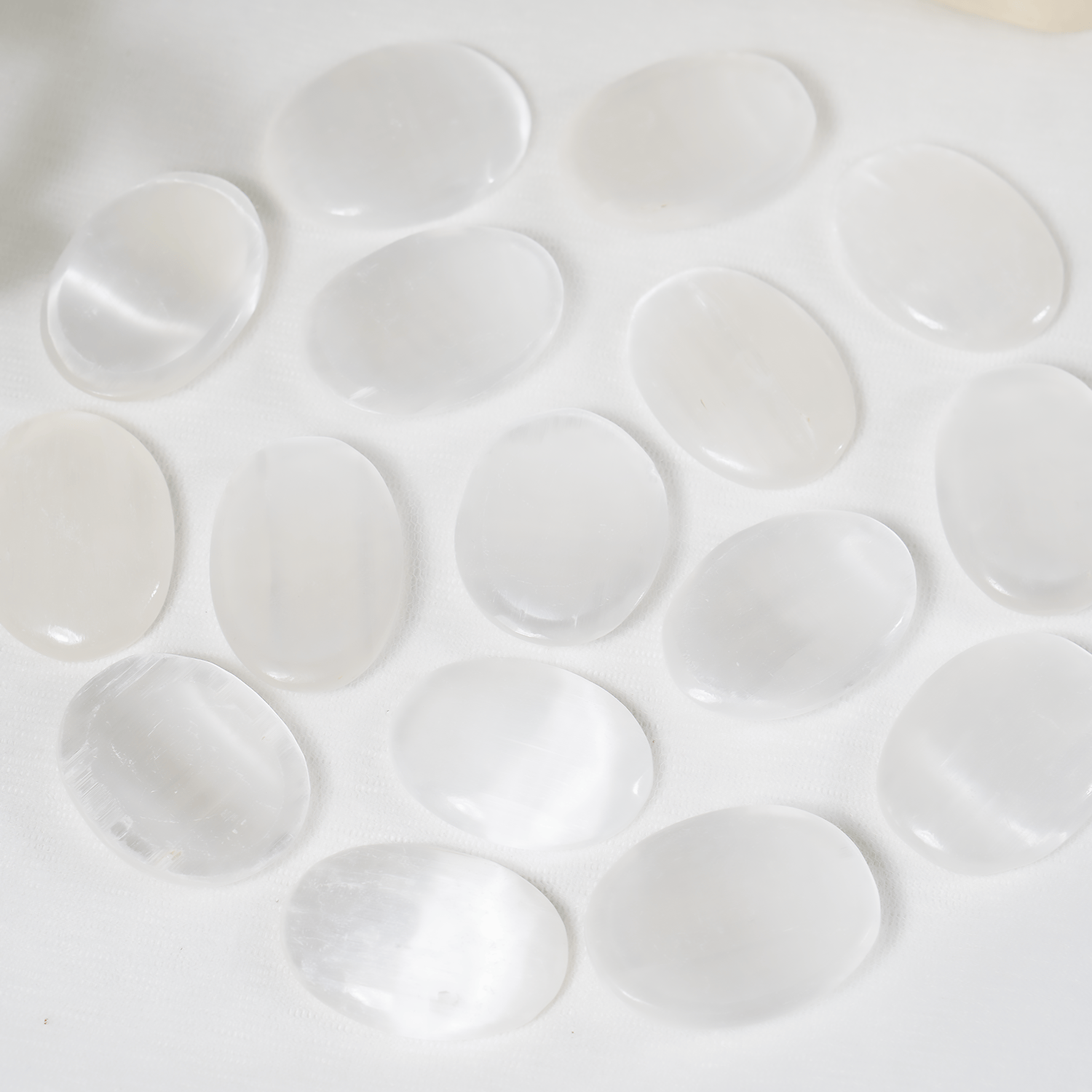 Selenite Pocket Stones (Protection and Clairvoyance )  DestGlow