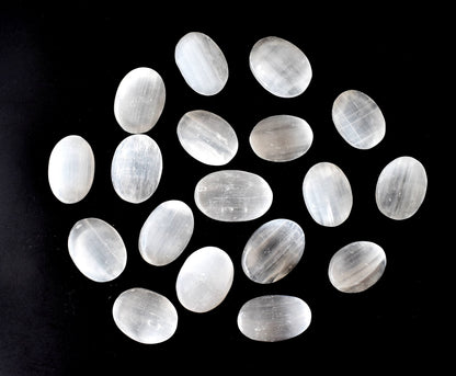 Selenite Pocket Stones (Protection and Clairvoyance )  DestGlow
