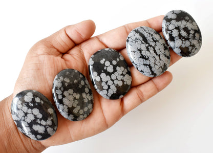 Snowflake Obsidian Pocket Stones (Angelic Communication and Past Life Recall)  DestGlow