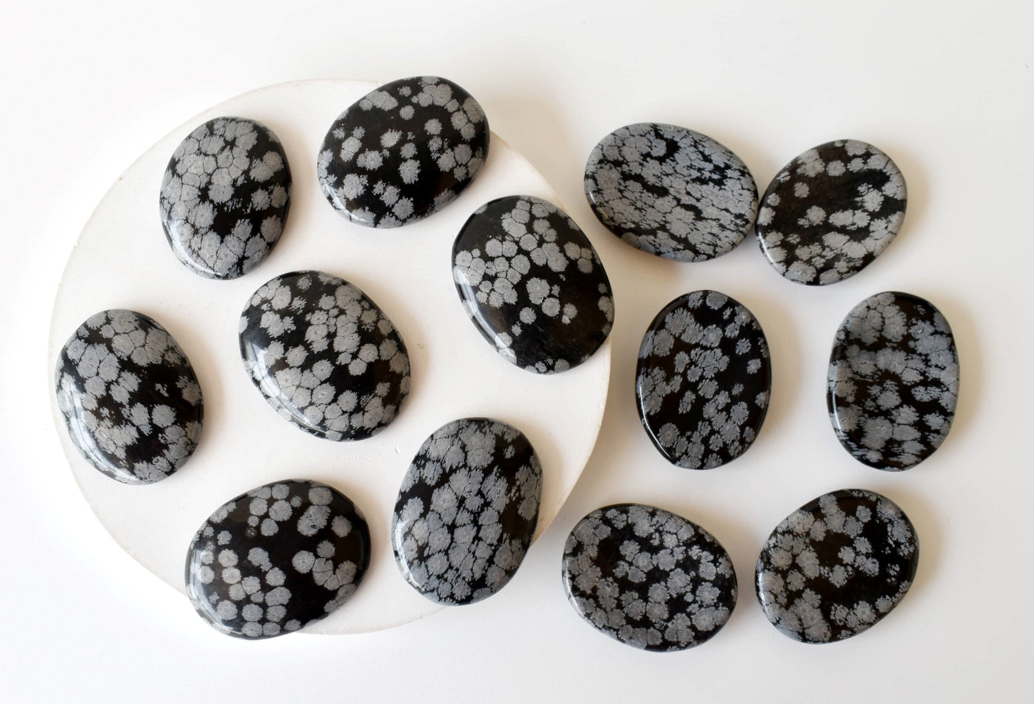 Snowflake Obsidian Pocket Stones (Angelic Communication and Past Life Recall)  DestGlow