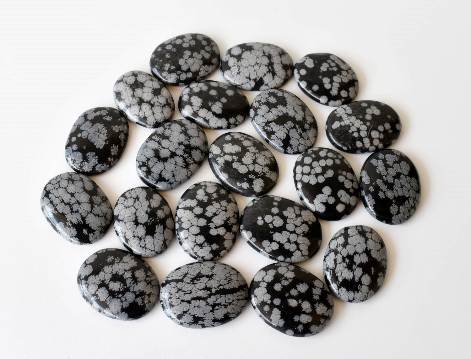 Snowflake Obsidian Pocket Stones (Angelic Communication and Past Life Recall)  DestGlow