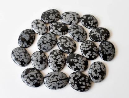 Snowflake Obsidian Pocket Stones (Angelic Communication and Past Life Recall)  DestGlow
