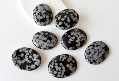 Snowflake Obsidian Pocket Stones (Angelic Communication and Past Life Recall)  DestGlow