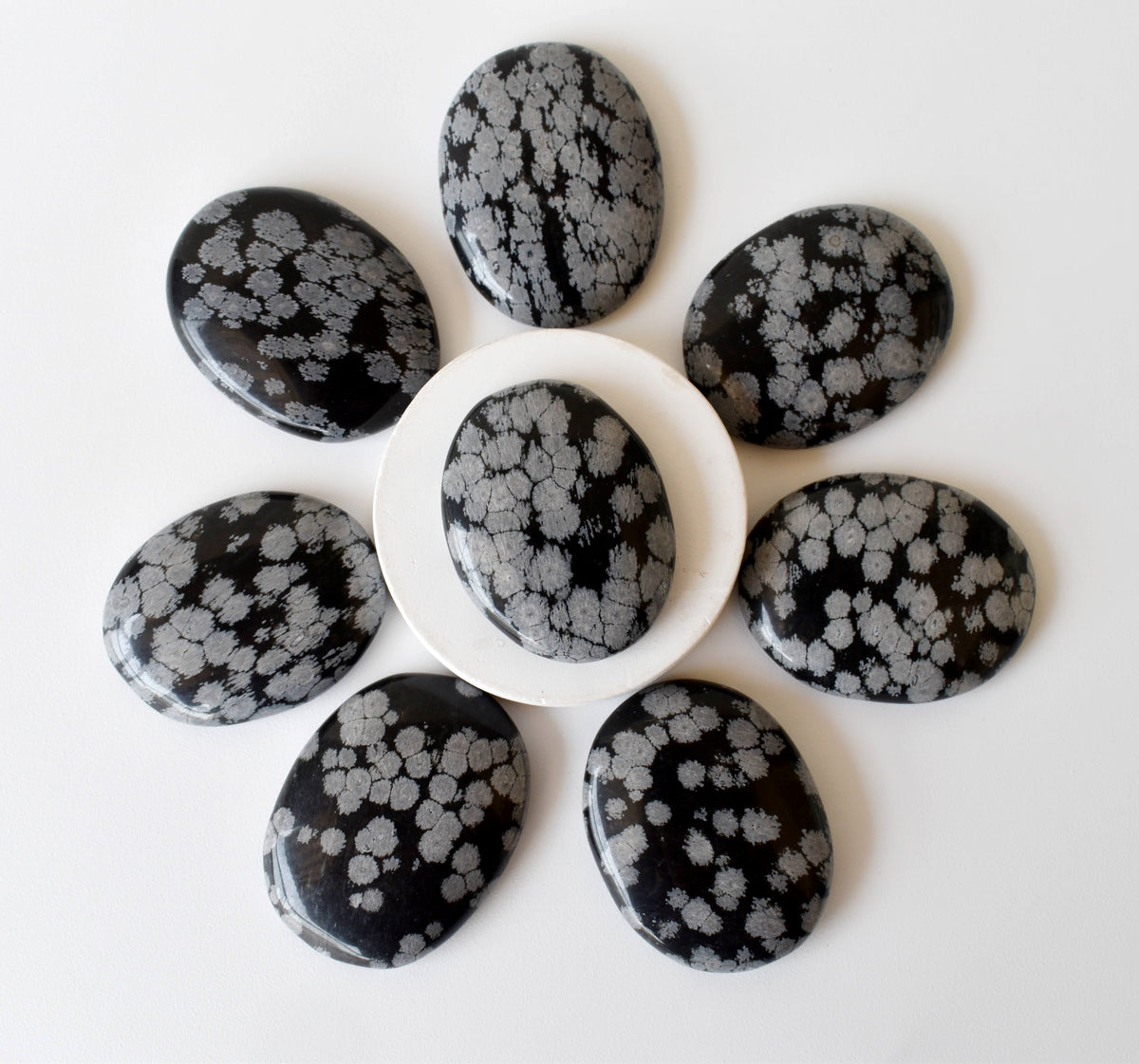 Snowflake Obsidian Pocket Stones (Angelic Communication and Past Life Recall)  DestGlow
