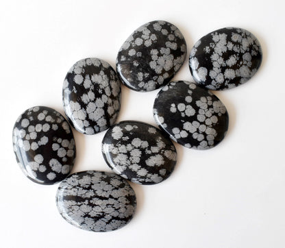 Snowflake Obsidian Pocket Stones (Angelic Communication and Past Life Recall)  DestGlow