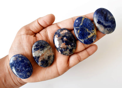 Sodalite Pocket Stones (Meditation and Self-Acceptance)  DestGlow