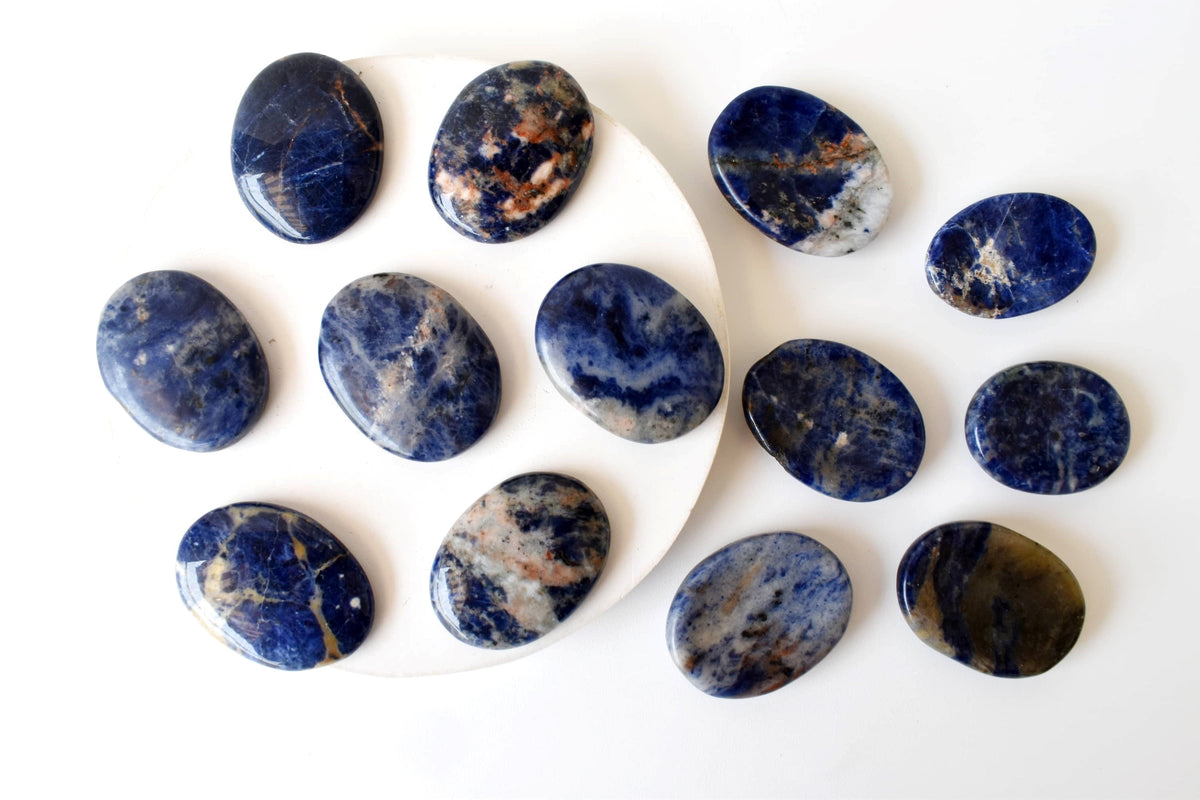 Sodalite Pocket Stones (Meditation and Self-Acceptance)  DestGlow