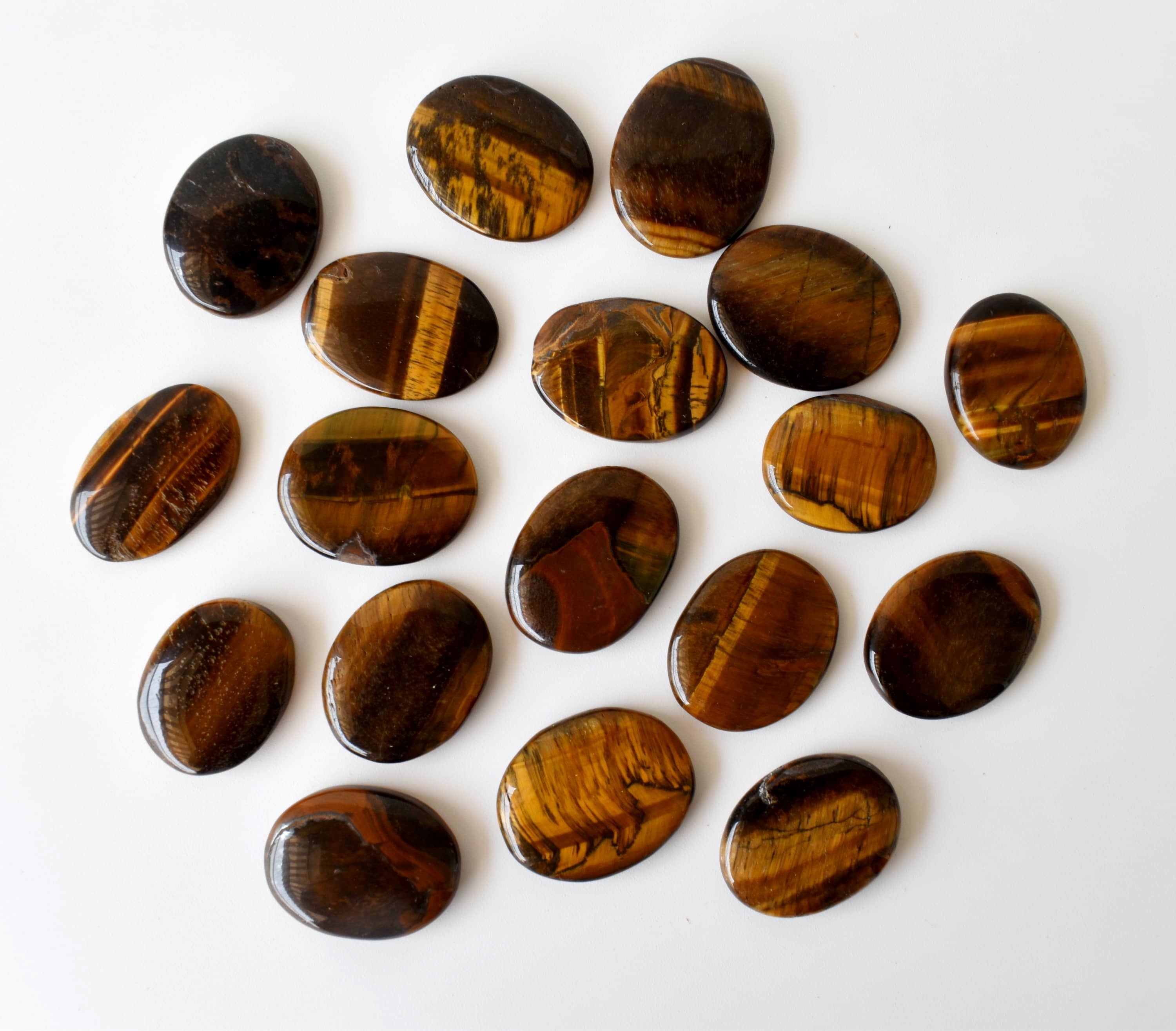 Tiger Eye Pocket Stones (Longevity &amp; Protection)  DestGlow