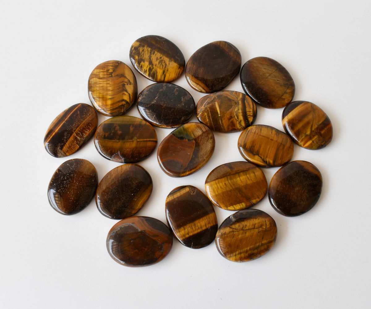 Tiger Eye Pocket Stones (Longevity &amp; Protection)  DestGlow