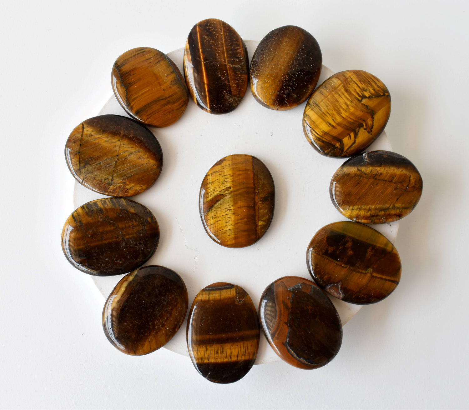 Tiger Eye Pocket Stones (Longevity &amp; Protection)