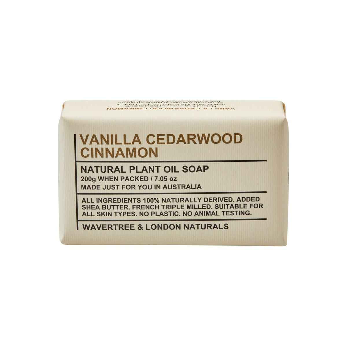 Wavertree &amp; London Vanilla Cedarwood Cinnamon Natural Soap 7 Oz