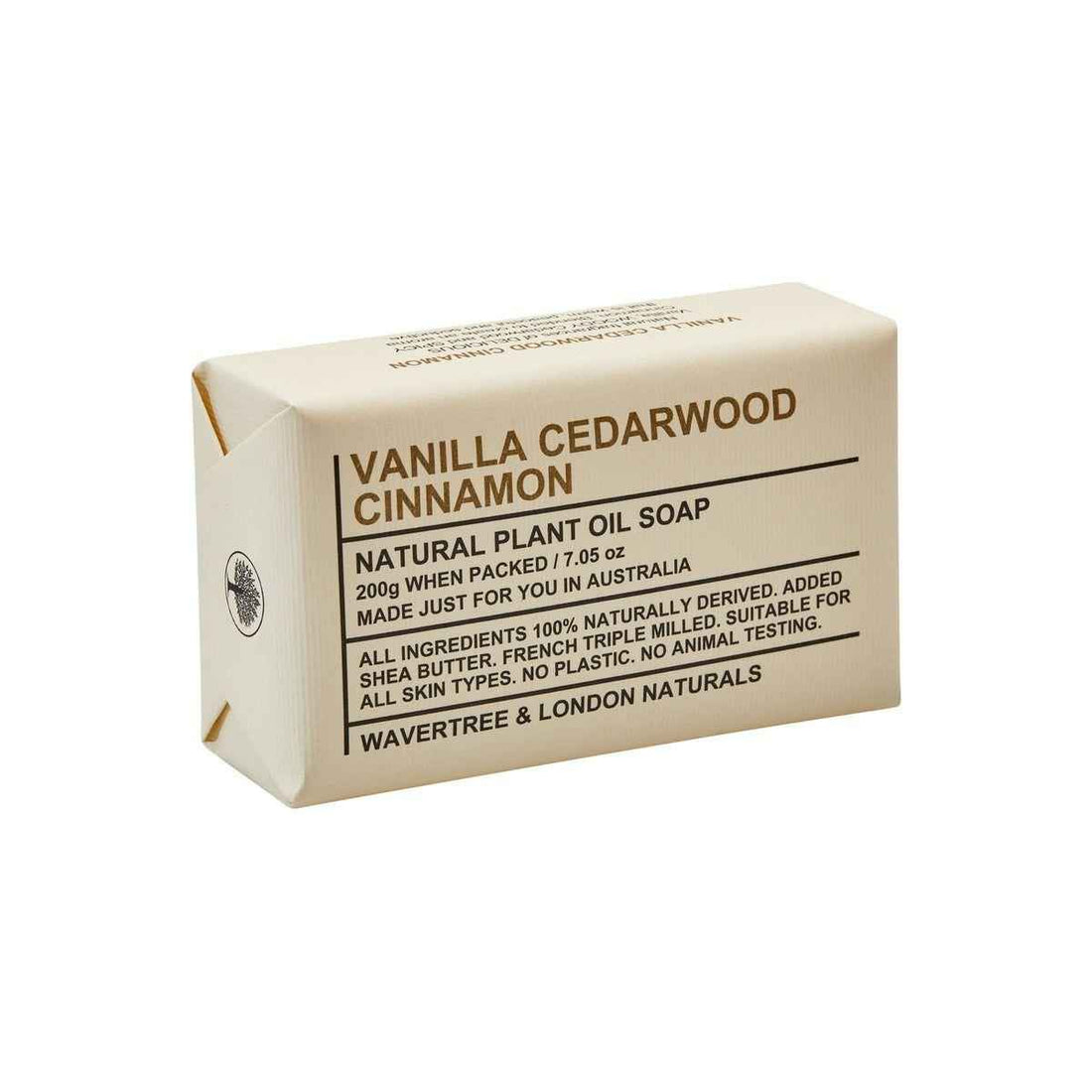 Wavertree &amp; London Vanilla Cedarwood Cinnamon Natural Soap 7 Oz