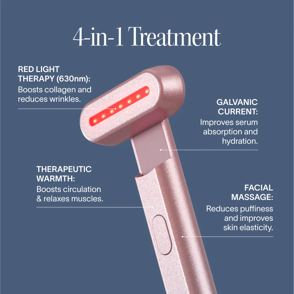 4-in-1 Red Light Therapy Wand &amp; Activating Serum Kit