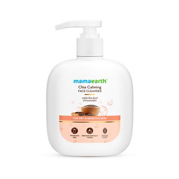 Mamaearth Chia Calming Face Cleanser with Chia Seed &amp; Ceramides for Dry &amp; Sensitive Skin