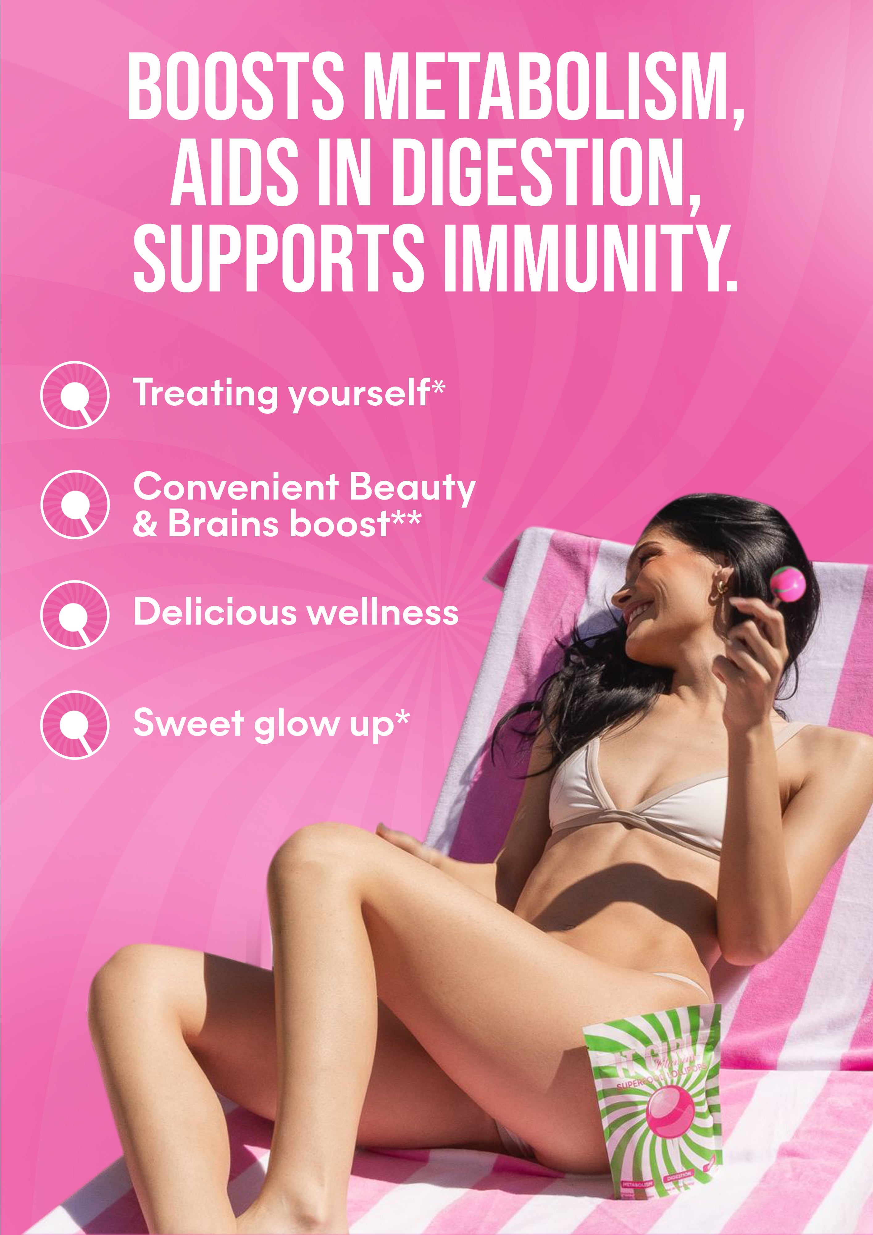 It Girl Superfood Greens Lollipops - Vegan Candy with Supergreens, Vitamins &amp; Antioxidants by It Girl Vitamins