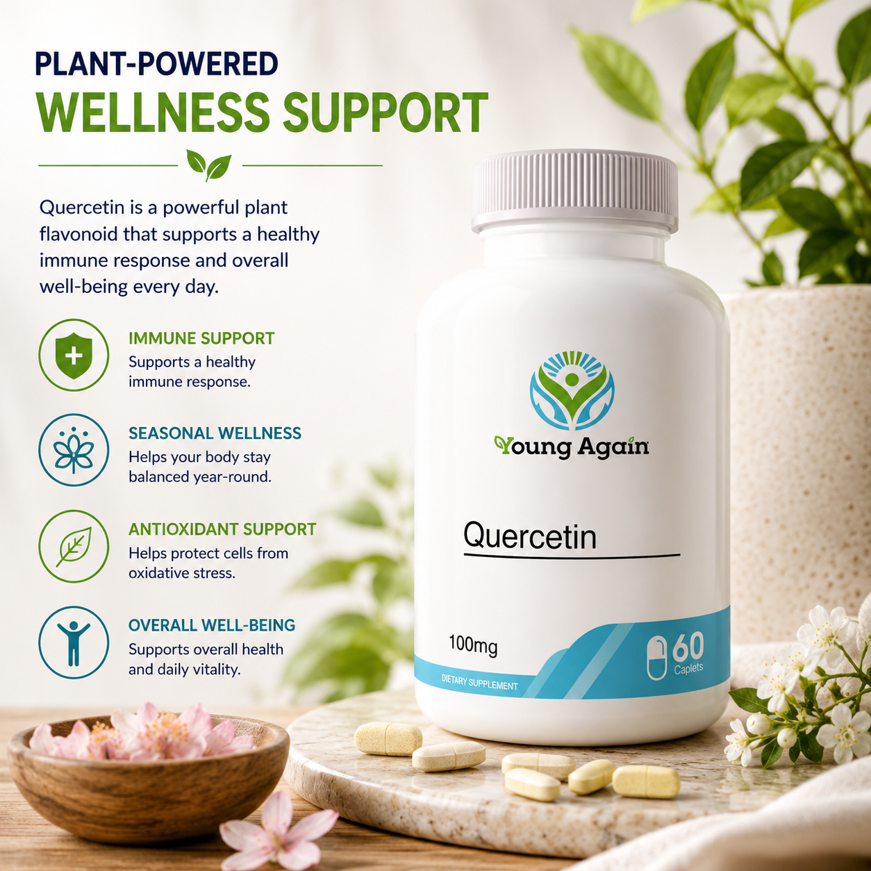 Quercetin - A Powerful Antioxidant Supplement by Young Again