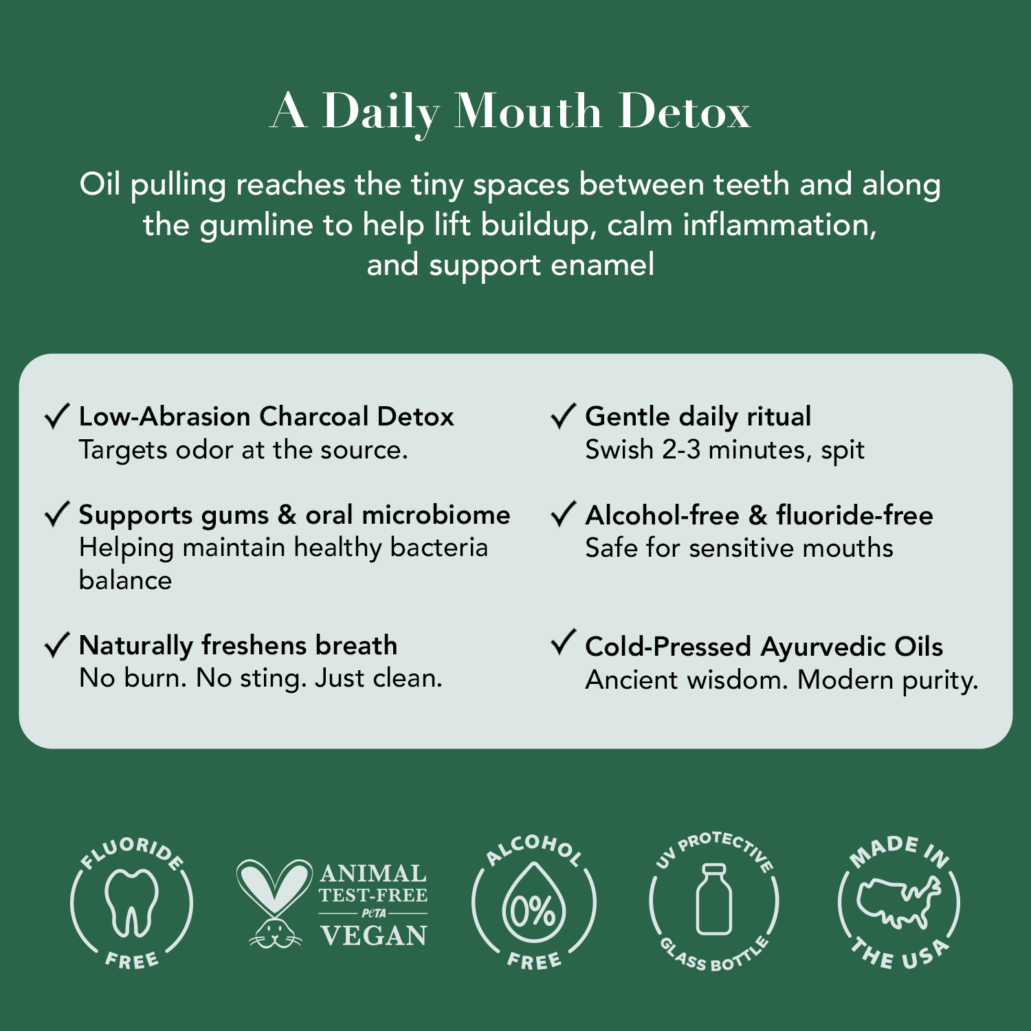Terra &amp; Co.® Oil Pulling Bundle – Gentle Green + Brilliant Black | Ayurvedic Detox, Enamel Protection &amp; Whitening by Terra &amp; Co.