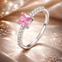 925 Sterling Silver Ring Size 6.0 with Pavé Setting CZ and Platinum Plating by Bids.com