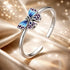 925 Sterling Silver Enamel Oxidized Silver Butterfly Rings by Bids.com