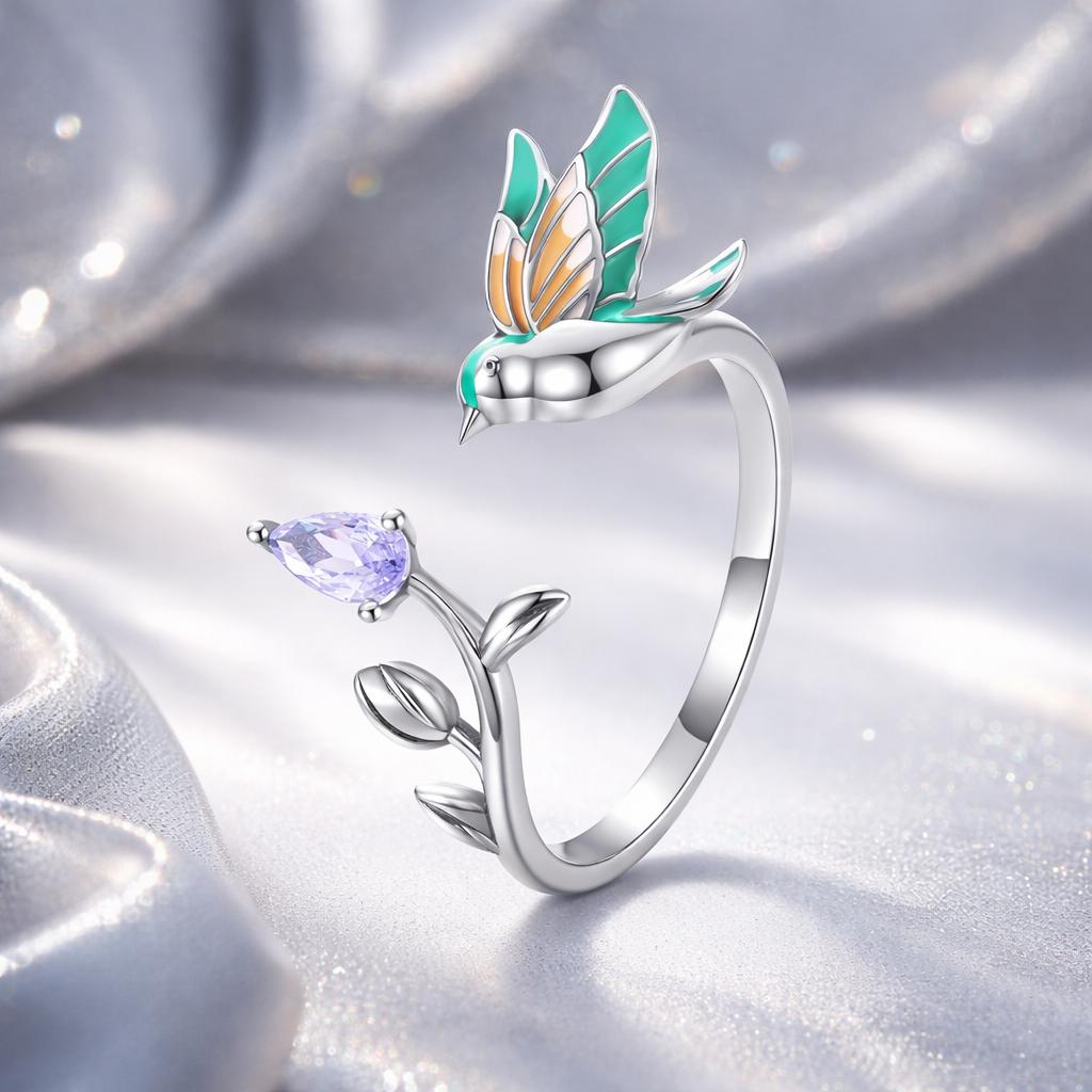 925 Sterling Silver 0.16cm Pavé Setting CZ Ring by Bids.com