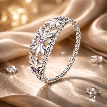 925 Sterling Silver Oxidized 1.3mm Pavé Set CZ Ring Size 6.0 for Women by Bids.com