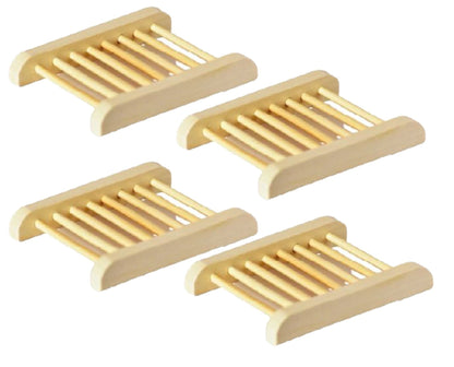 4-Pack Bamboo Soap Dish  DestGlow
