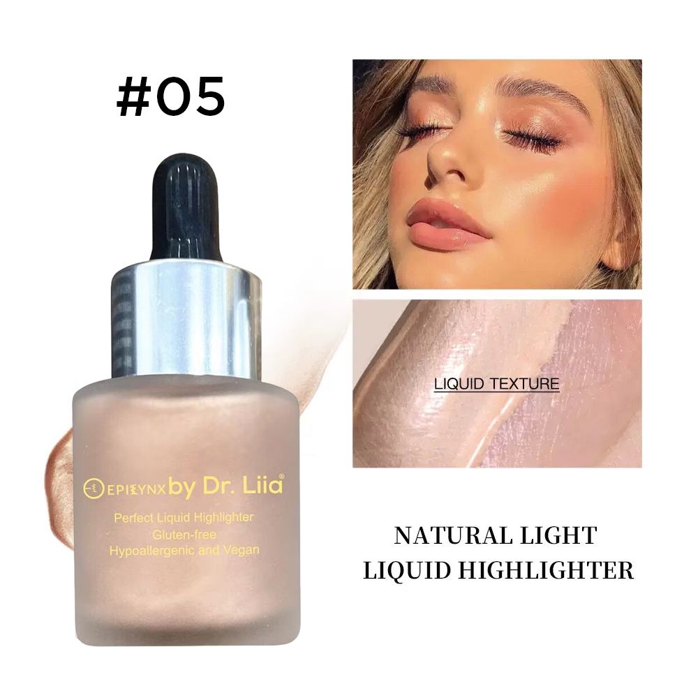 Perfect Liquid Highlighter Drops – Dewy, Luminous Glow (Vegan, Gluten-Free) by EpiLynx