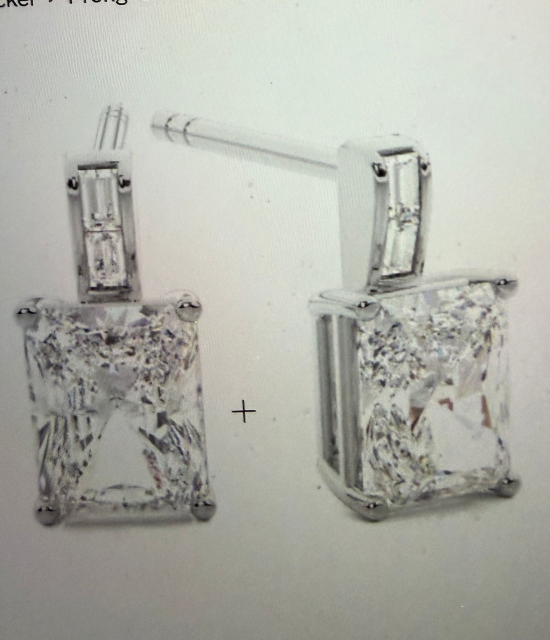 Radiant Cut Moissanite Stud Diamond Earrings (Custom Order)  DestGlow