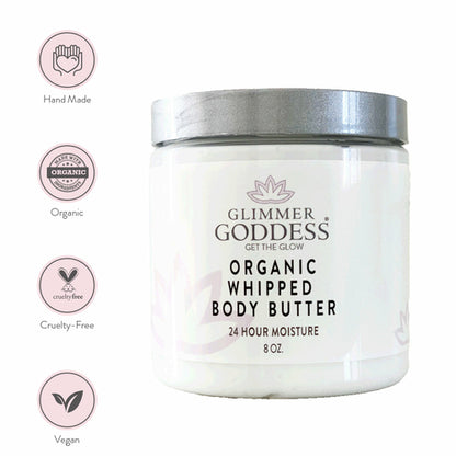 Organic Whipped Body Butter - Lemon Verbena Moisturizer for Dry Skin