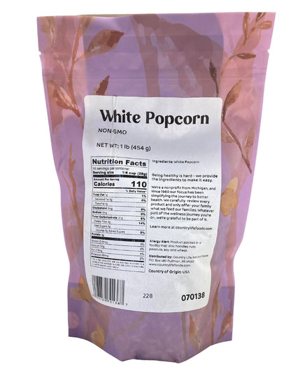 Popcorn, White by Country Life Natural Foods