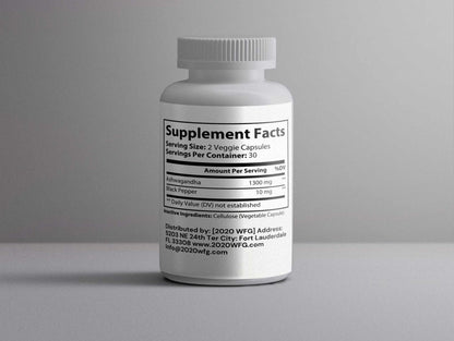 Calmora: Stress Relief Blend - Organic Ashwagandha &amp; Black Pepper