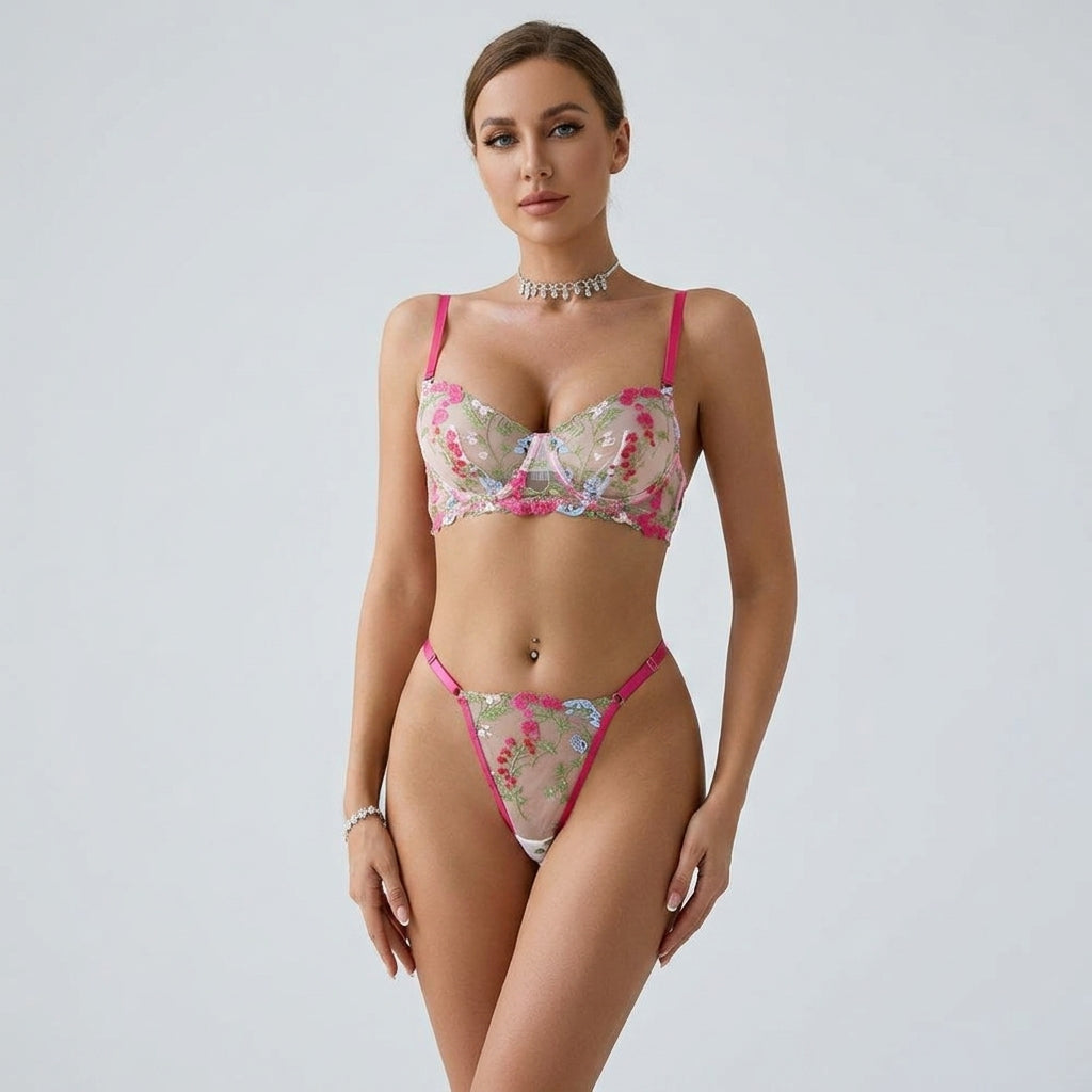 Wild Bloom Lingerie 2 Piece Set by Lingerie By Coco