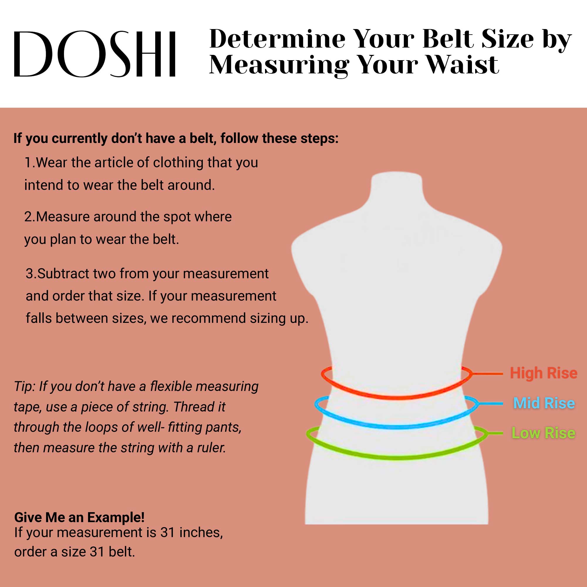 Skinny Belt - Silver Buckle by Doshi FCSA