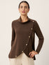 Wool Asymmetric Hem Long Sleeve Top CHARITY by LINTICO