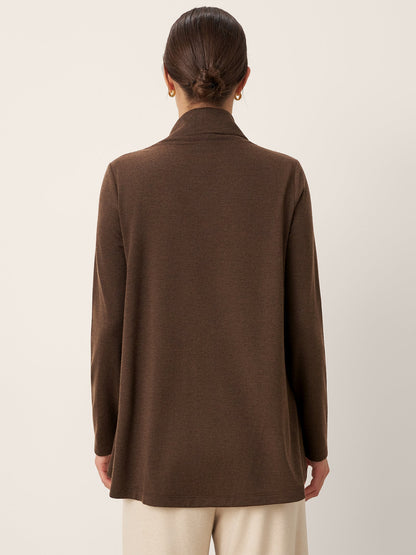 Wool Asymmetric Hem Long Sleeve Top CHARITY by LINTICO