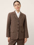 Wool Striped Notched Lapel Suit Blazer DAPHNE by LINTICO