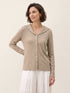 Wool Hooded Collar Shell Button Knit Cardigan SYLVIE  DestGlow
