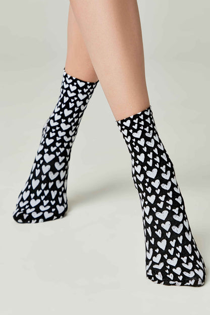 Socks Conte Fantasy - Heart Pattern