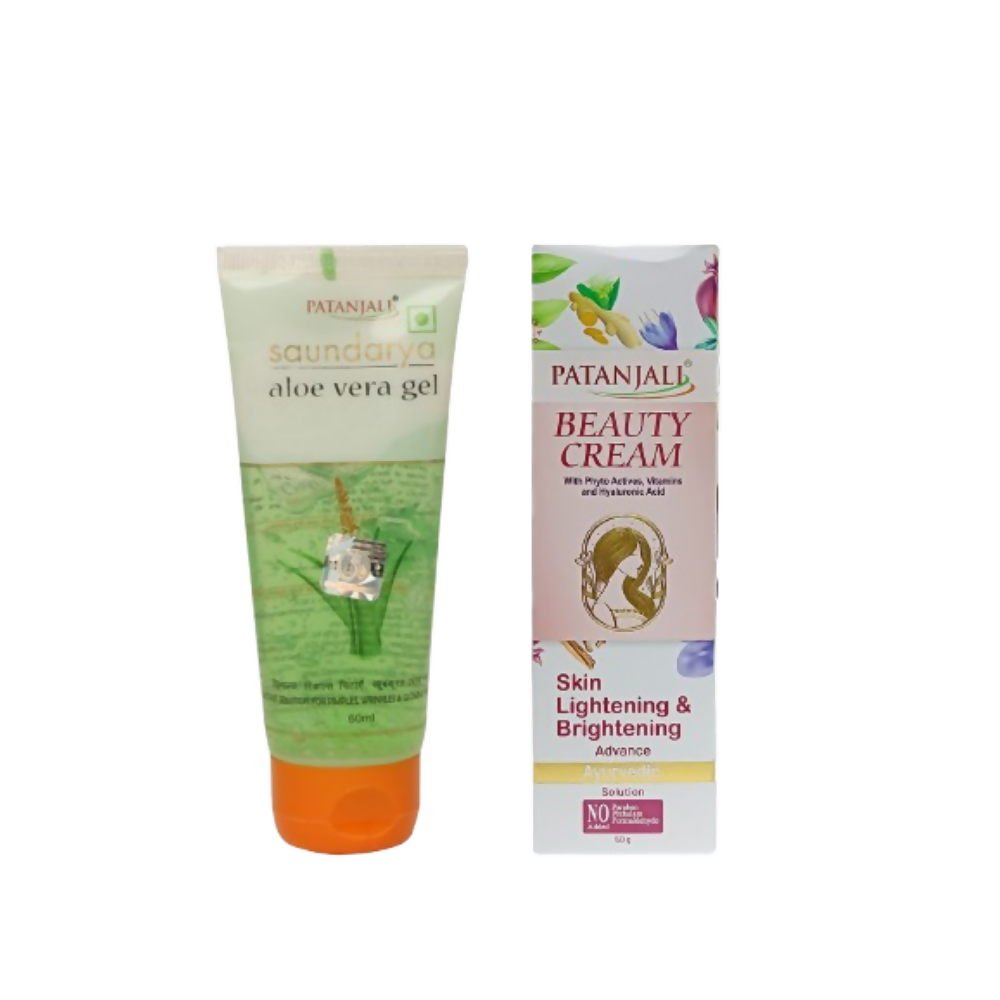 Patanjali Saundarya Aloe Vera Gel &amp; Beauty Cream Combo