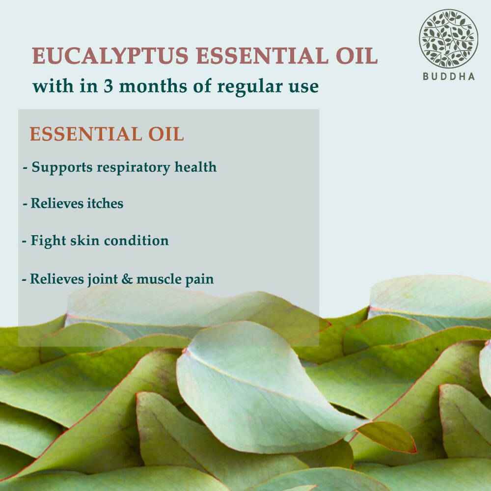 Buddha Natural Eucalyptus Pure Essential Oil-For Aromatherapy,Relaxation,Skin Therapy,Hair Care